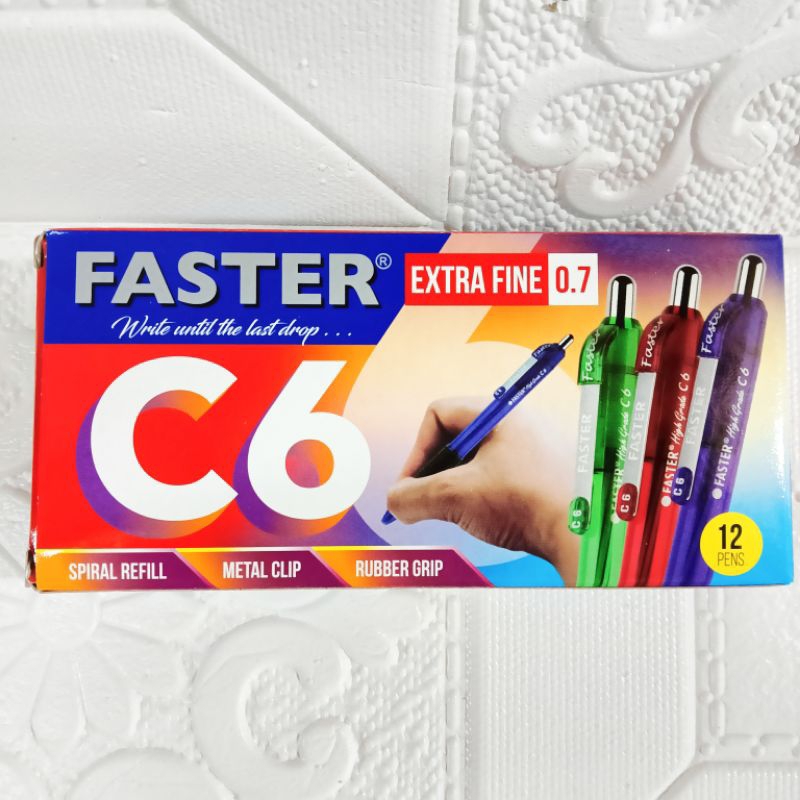 

Pulpen Faster C6 Extra Fine 0.7 mm 1pak isi 12 pcs