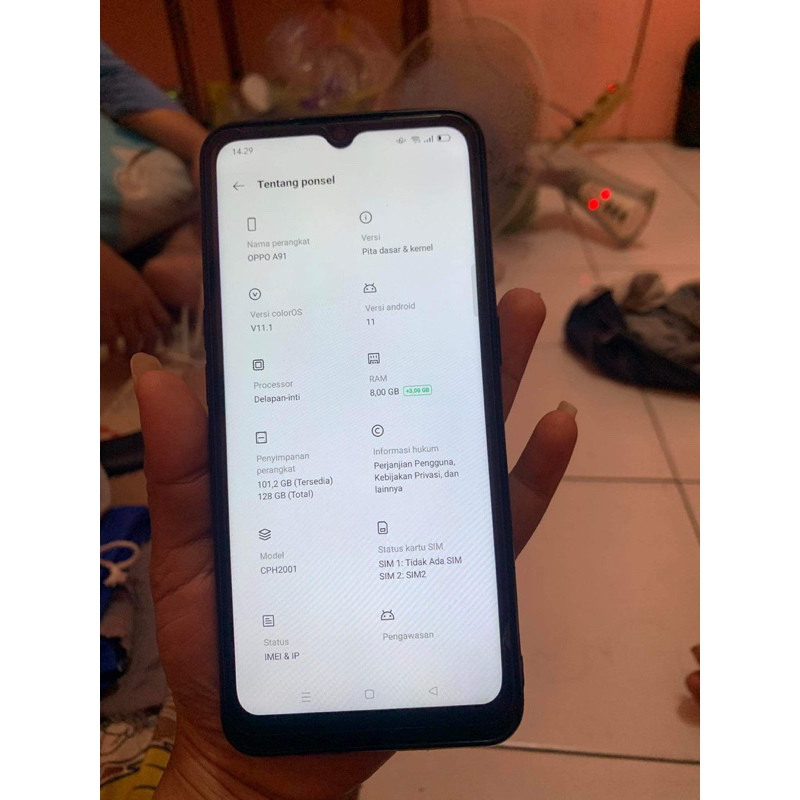 oppo a91 ram 8/128