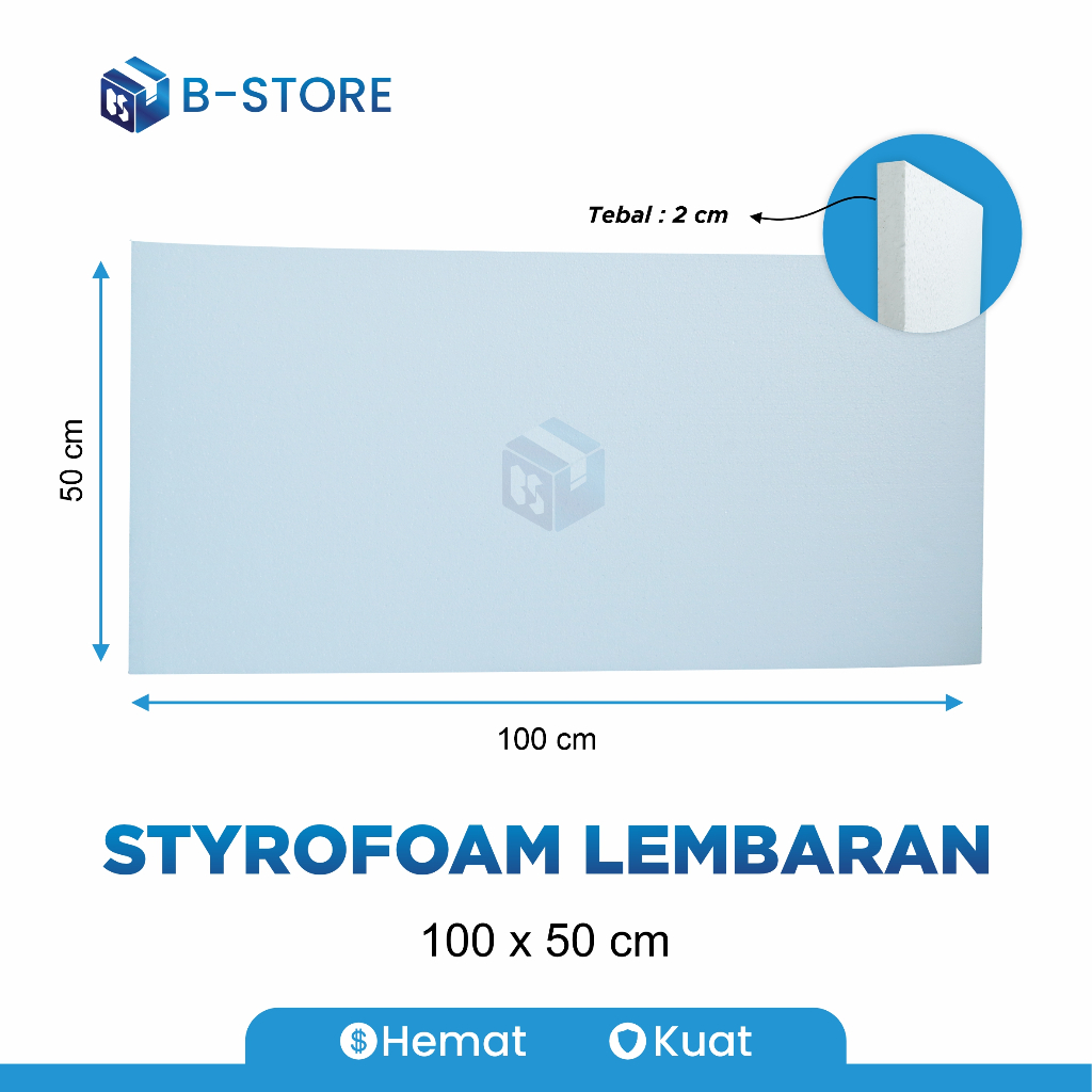 Styrofoam Lembaran 100x50 tebal 2cm