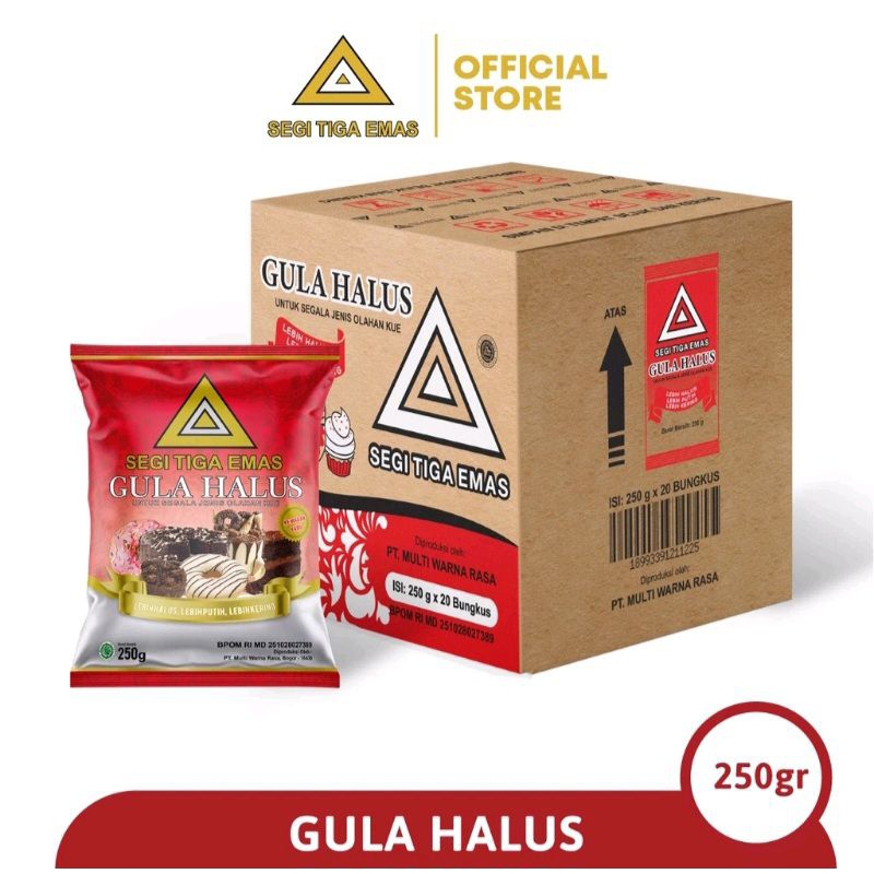 

GULA HALUS SEGITIGA EMAS -1DUS ISI 20PCS @250GR