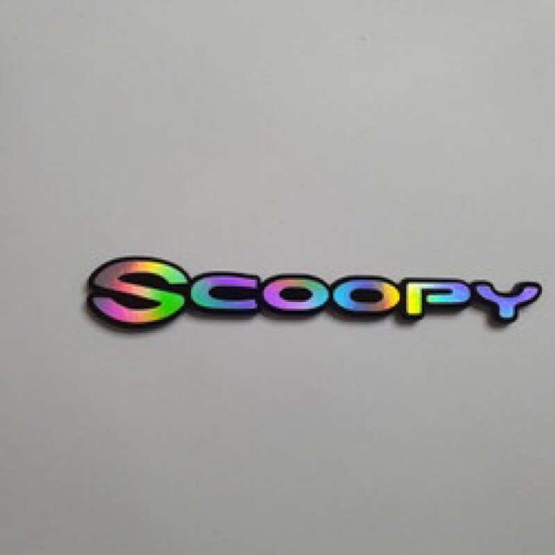stiker logo scoopy hologram
