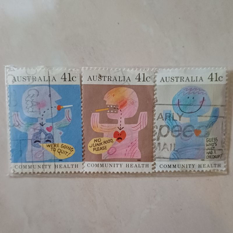 

(A) Perangko Australia Community Health Tahun 1990 set 3pcs