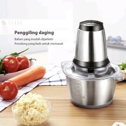 Blender Daging Serbaguna 4 Mata Pisau 2 Speed Chopper Stianless Steel Blader