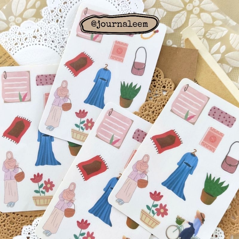 

[Journaleem] Sticker Sheet Islam Hijab Deco Jurnal Quran Journaling