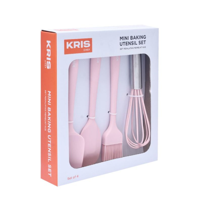  Kris Set 4 Pcs Alat Masak Kue - Pink ( Ace Hardware )