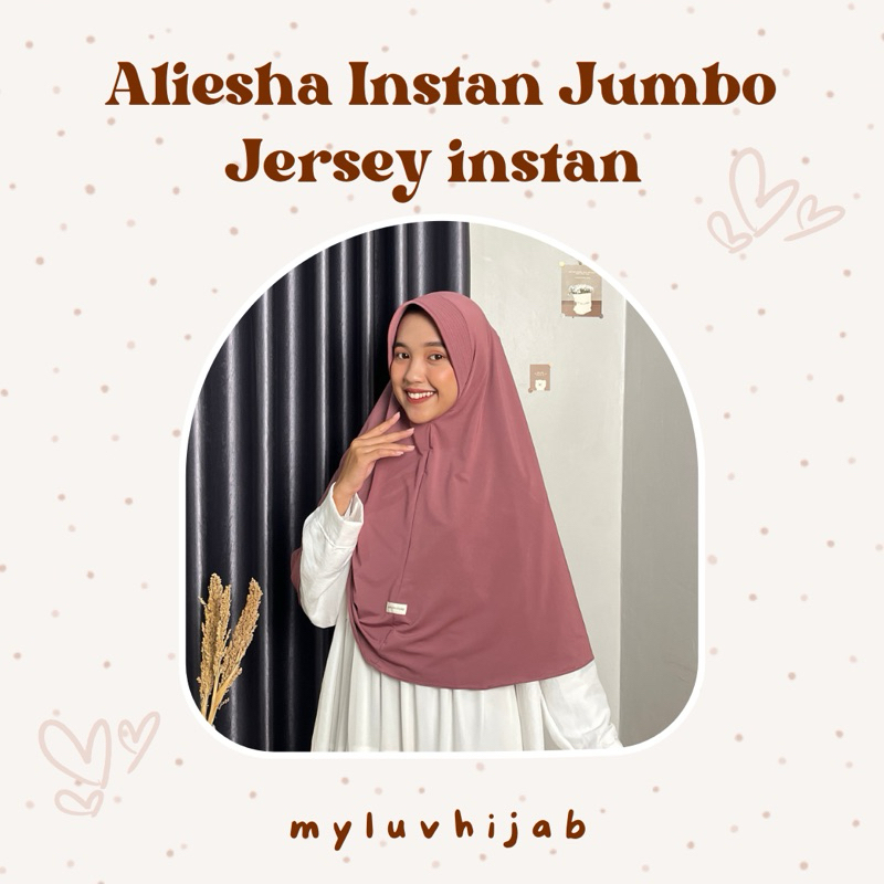 Aliesha instan Jumbo / Hijab Instan / Hijab Jersey Instan