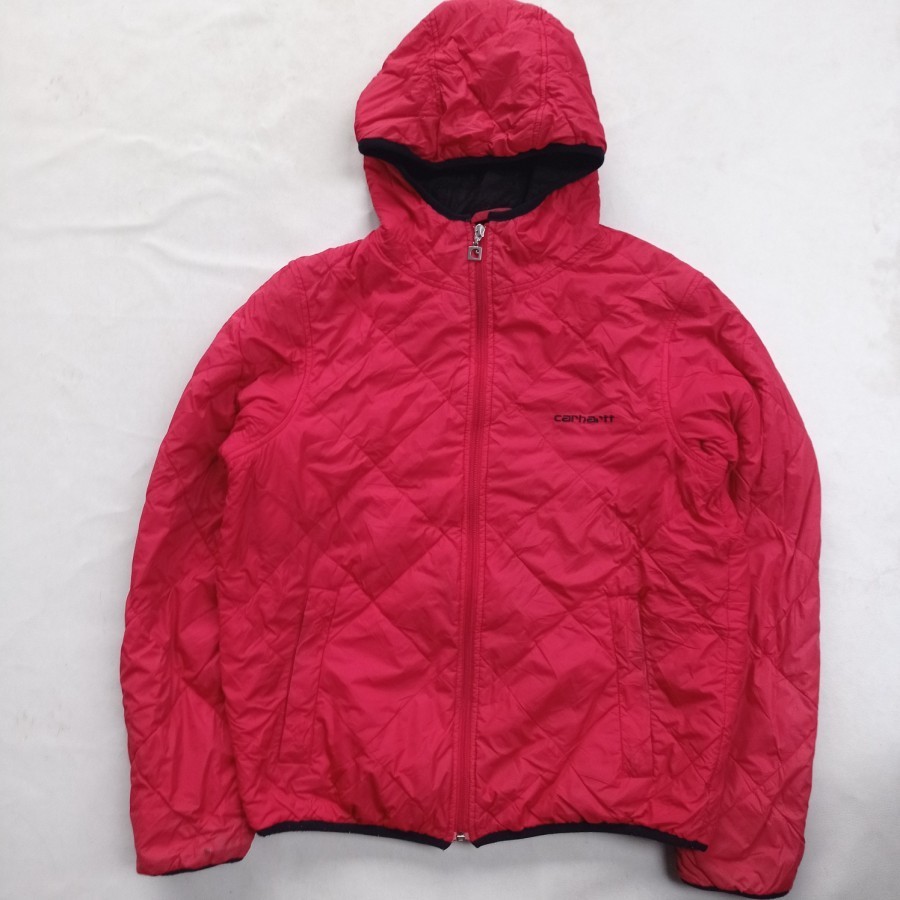 carhartt quilted padded hoodie jacket casual rugged