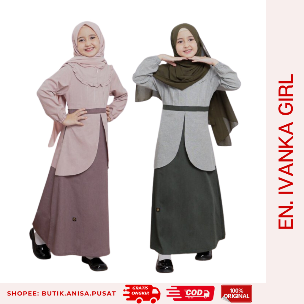 ENDOMODA Gamis Anak IVANKA GIRL Sarimbit Keluarga