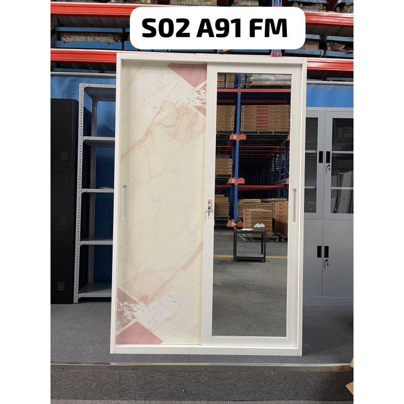 lemari pakaian plat besi/lemari galvalum/lemari sliding free ongkir kebumen