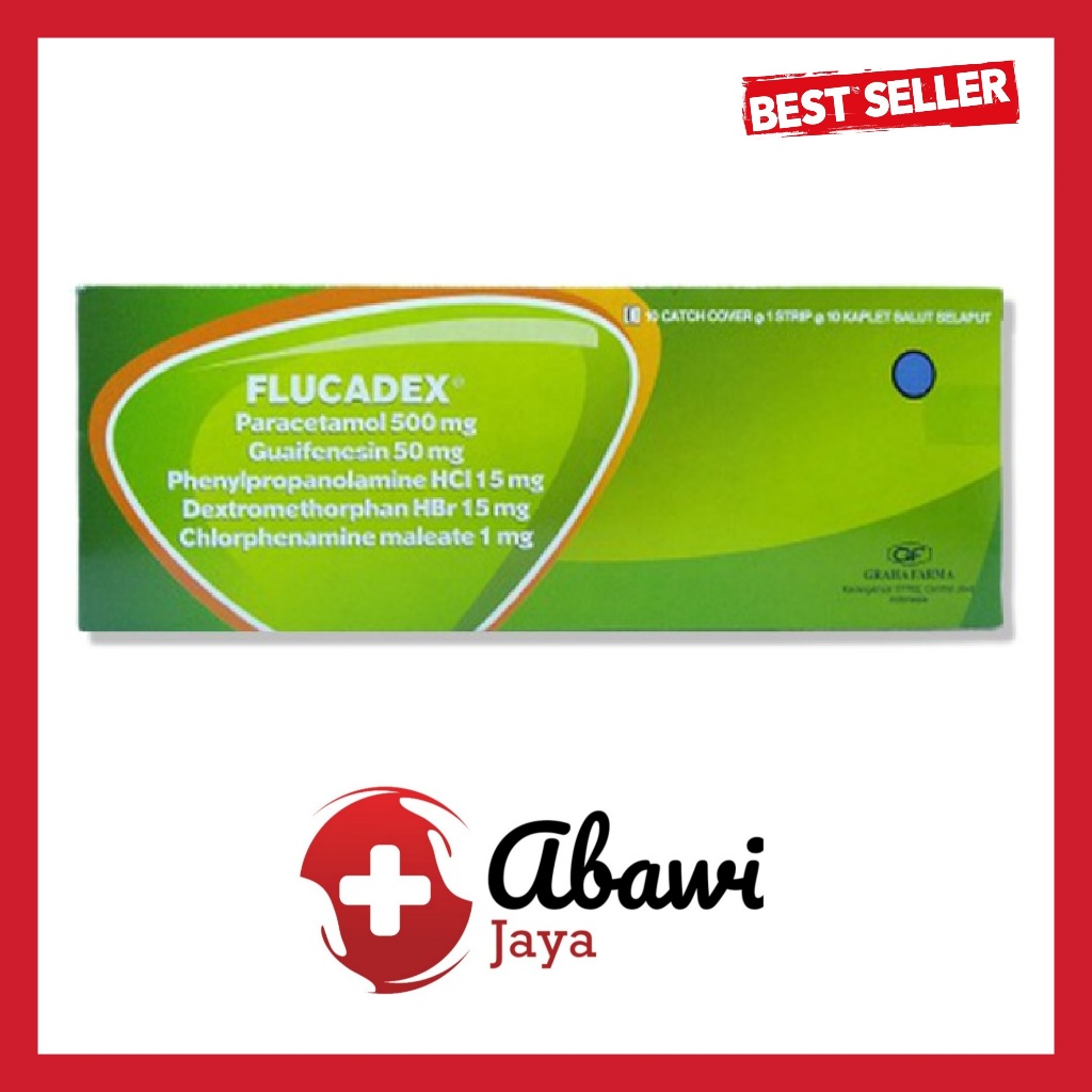 [AB] FLUCADEX TABLET PER BOX ISI 10 STRIP / FLUCADEX HIJAU