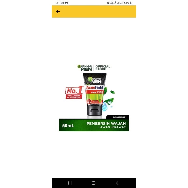 pembersih wajah (garnier) khusus pria