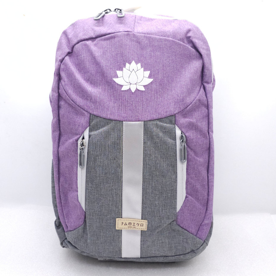 TAS TAMIKO MOTIF BUNGA TERATAI LIS MENGKILAT KANVAS IMPORT 18 INCHI MURAH / RANSEL IMPORT TAMIKO REL