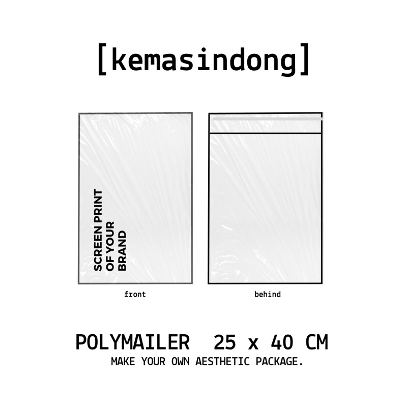 

KEMASINDONG POLIMAILER PUTIH + SABLON 100PCS
