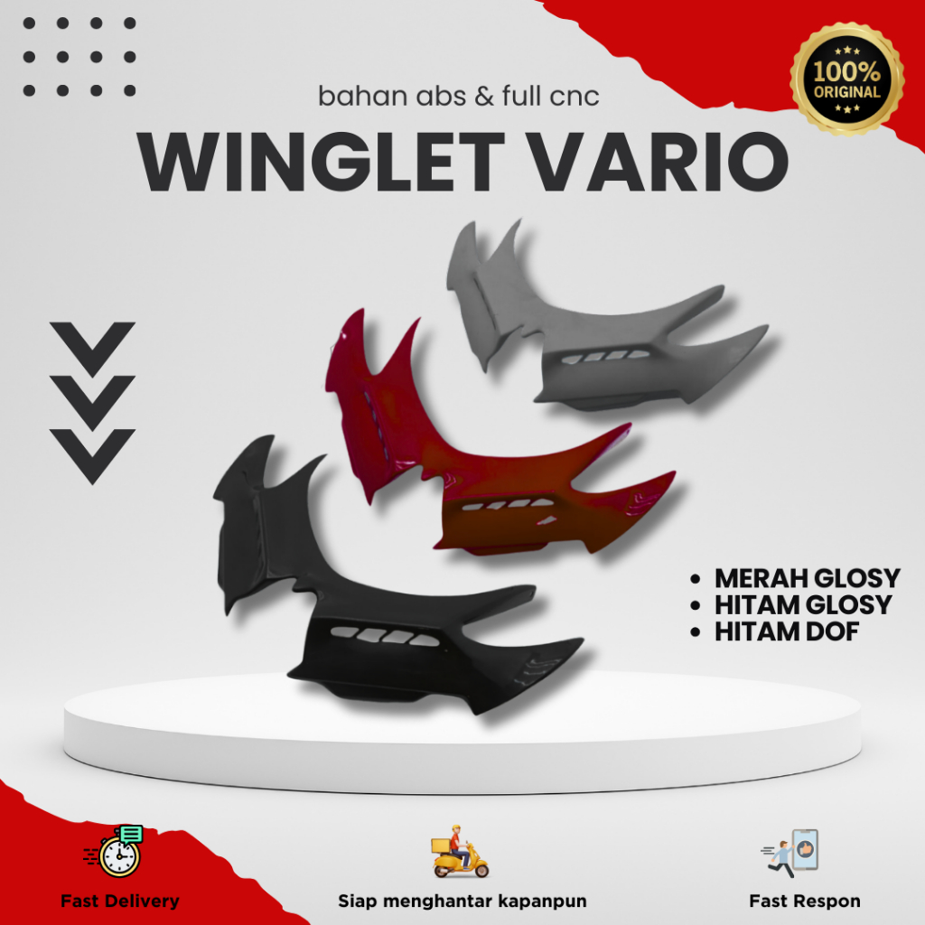 WINGLET VARIO PLASTIK ABS WINGLET VARIO 125 WINGLET VARIO 125 WINGLET VARIO 110 SPION VARIO STOPLAMP
