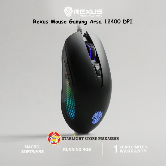 Rexus Mouse Gaming Arsa 12400 DPI
