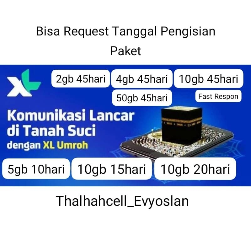 PAKET DATA INTERNET UMROH HAJI ROAMING XL INTERNASIONAL PROMO