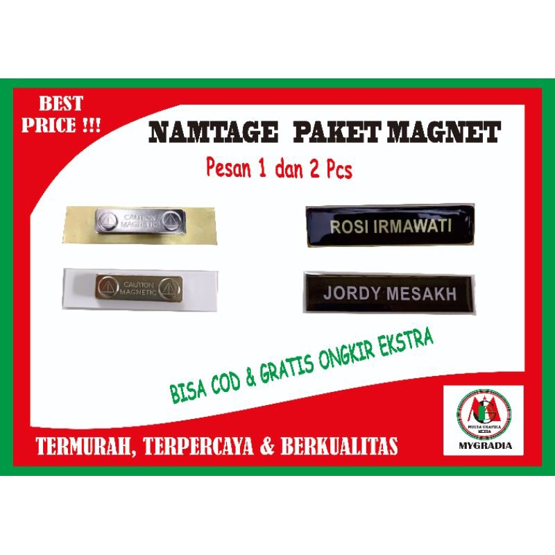 

Name Tag Paket Magnet