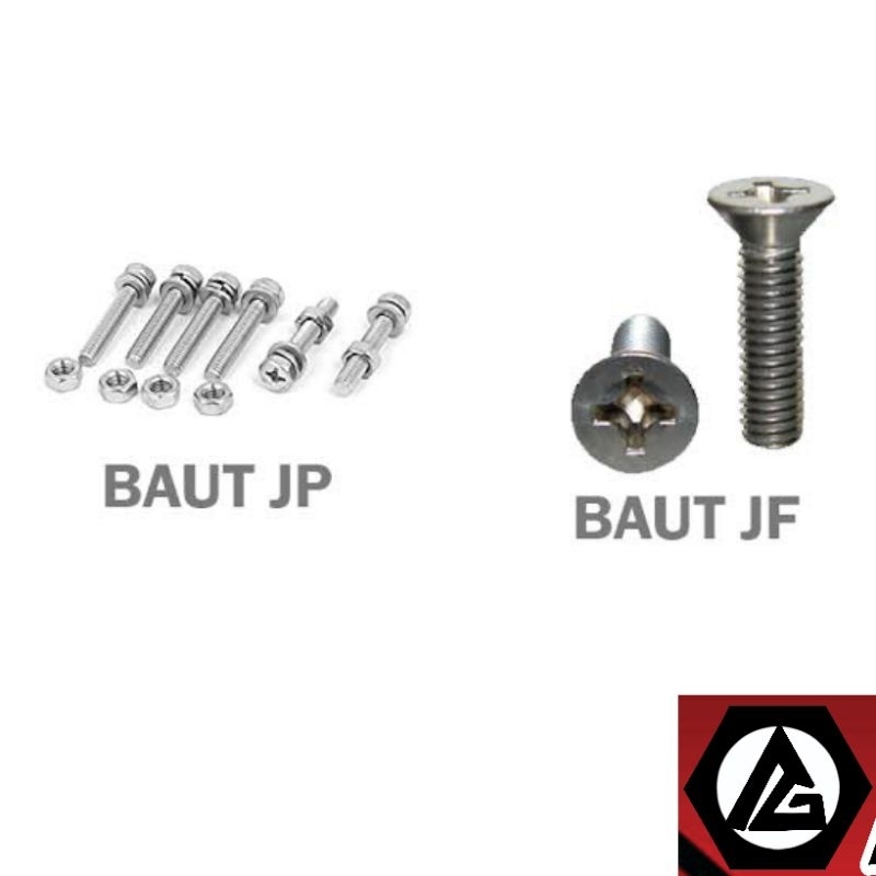 Baut JP M8 x 50 ( Baut JP 8x50 ) / Baut JF M8 x 50 ( Baut JF 8x50 ) / Baut Obeng