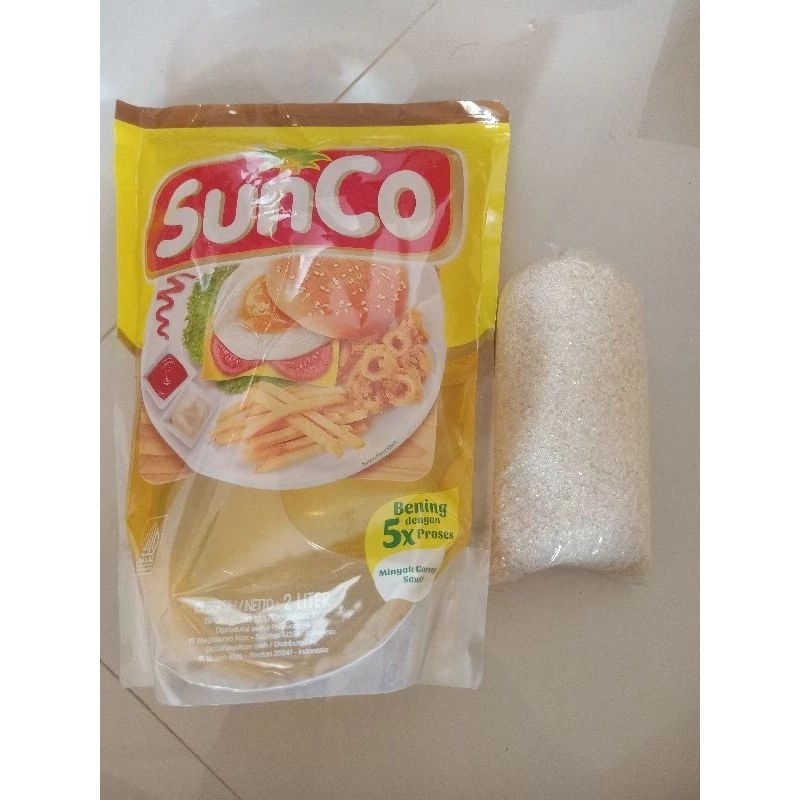 

PAKET SEMABAKO MINYAK SUNCO 2LITER DAN GULA 1KG