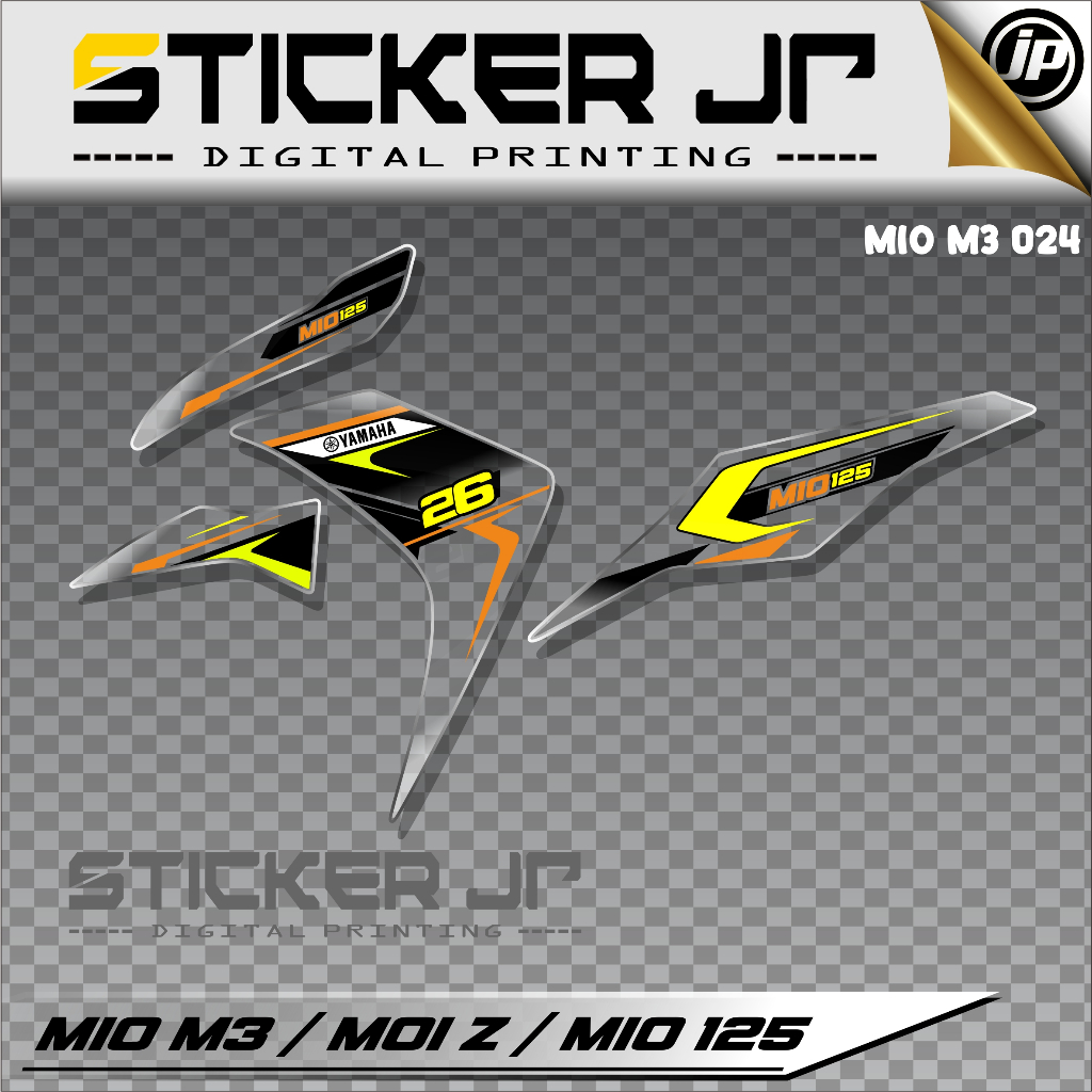 STICKER STRIPING MOTOR MIO M3  BAHAN TRANSPARAN - STICKER MIO M3 JP024