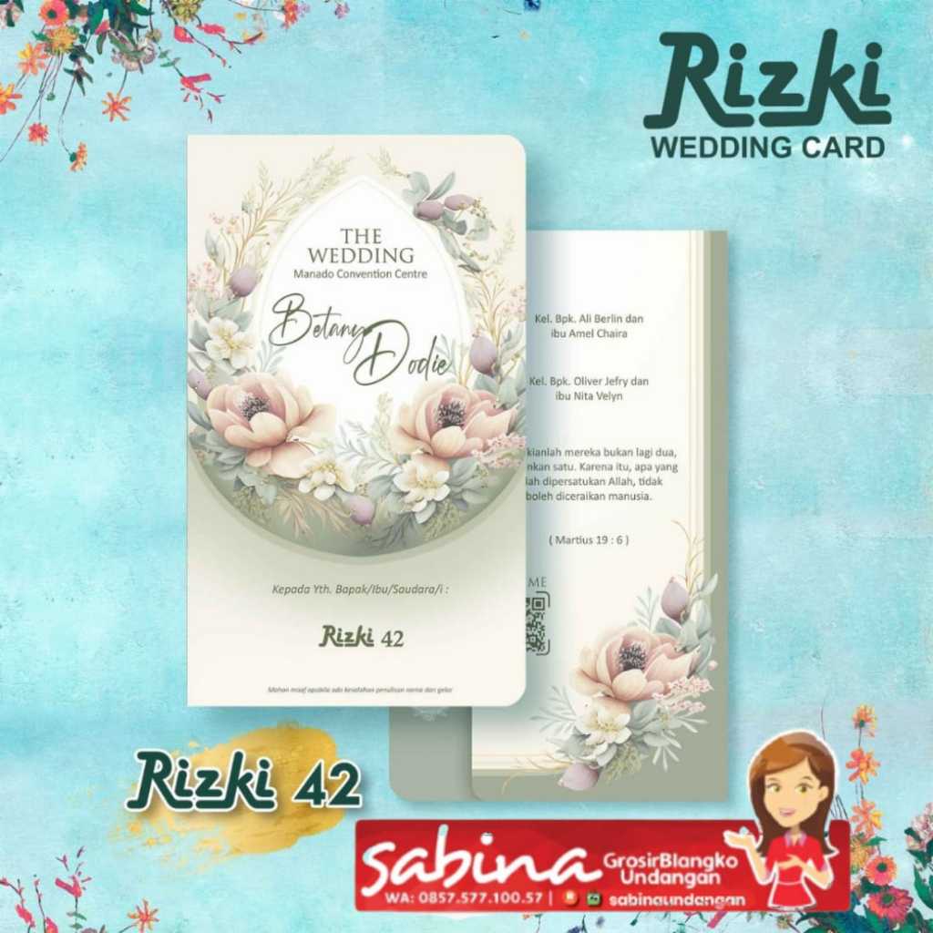 BLANGKO UNDANGAN NIKAH MURAH MERAKYAT RIZKI 43 BANDUNG | SABINA UNDANGAN