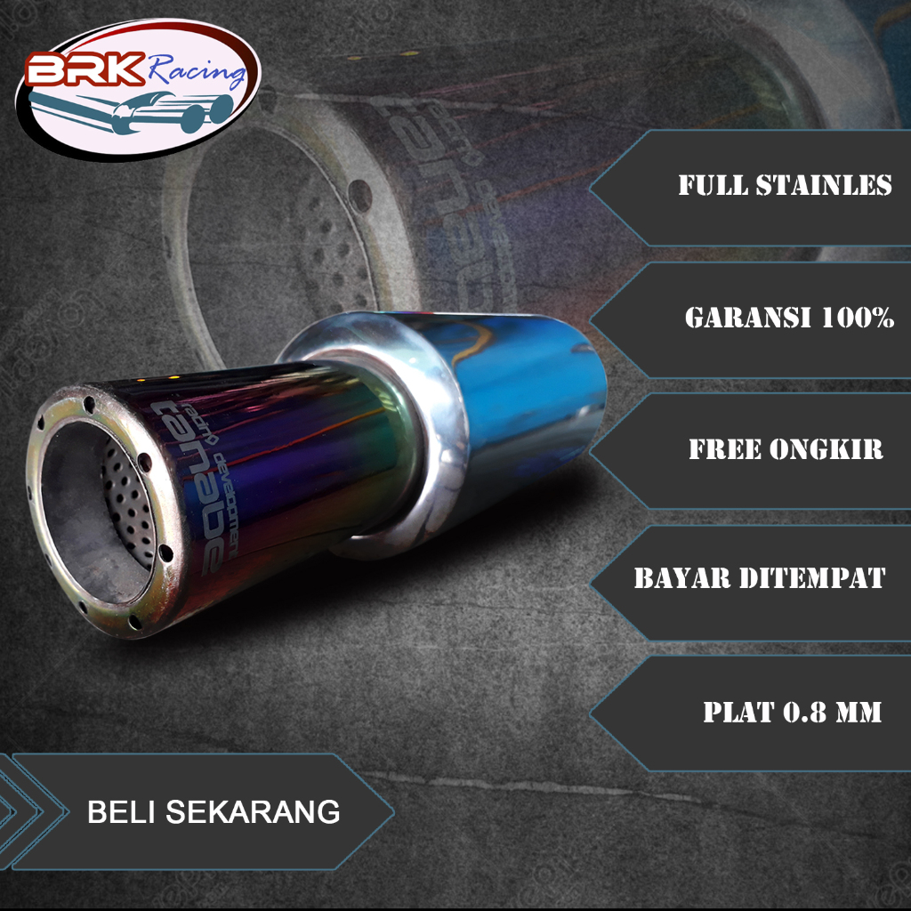 Tanabe Knalpot Racing Mobil Universal Full Stainles Pelangi