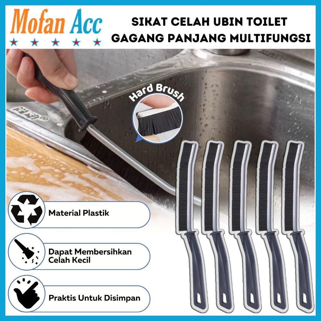 Sikat Pembersih Celah Ubin Toilet Sink Gagang Panjang Gap Cleaning Brush / Alat Cuci Sela Sudut Kompor Lantai Keramik Kamar Mandi WC Jendela Wastafel Dapur Tombol Keyboard Komputer Laptop / Sikat Gosok Pengangkat Kotoran Debu Multifungsi