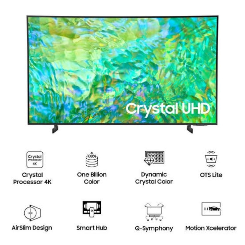 Samsung Smart TV 50 inch 50CU8000 Crystal UHD 4k Smart Tv New 2023