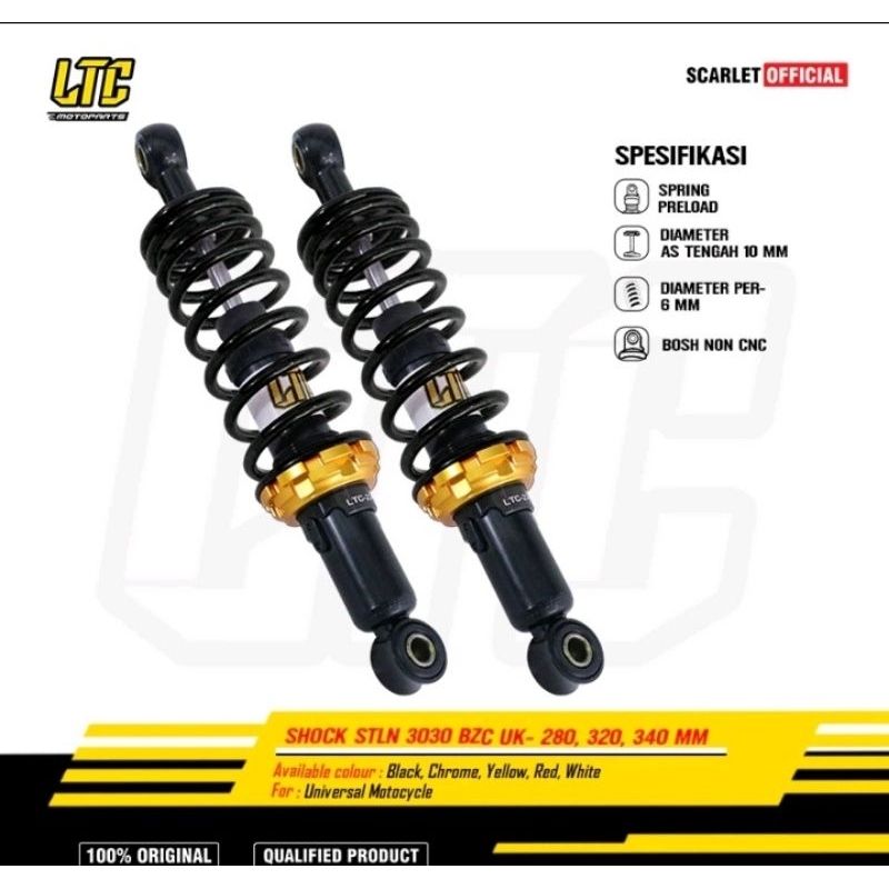 Shock shok shockbreaker LTC Scarlet tinggi 340 320 280mm Rx king Supra Jupiter z Vega fizr Tiger GL 