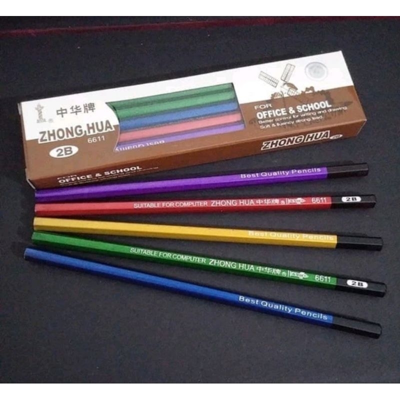 

Pensil 2B Zhong Hua per pack