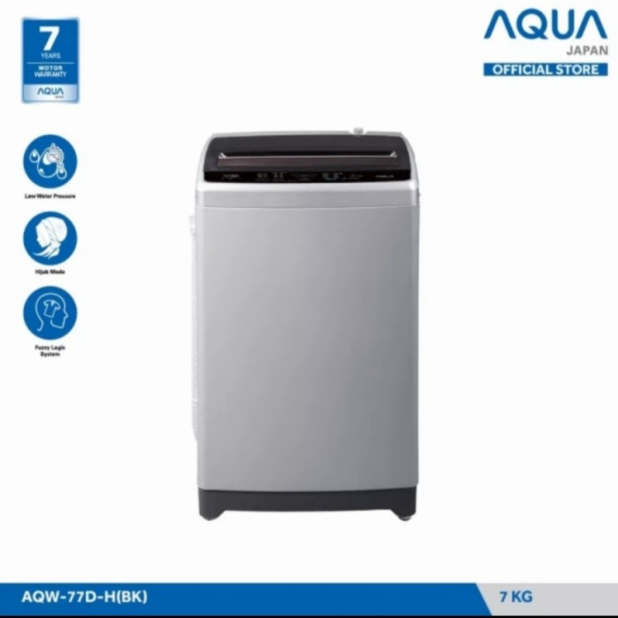 Mesin Cuci Aqua AQW-77D-H(BK)
