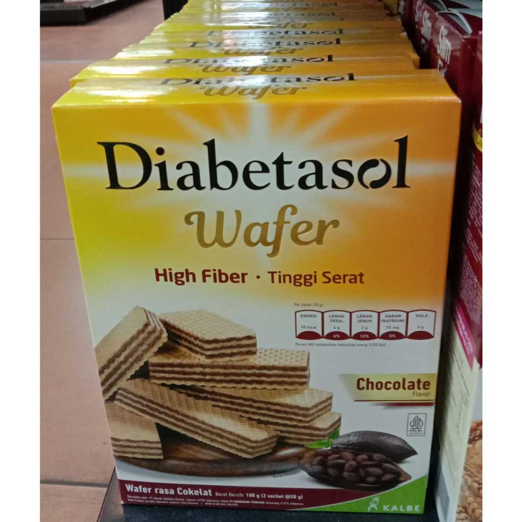 

Diabetasol wafer chocolate high fiber tinggi serat 100g