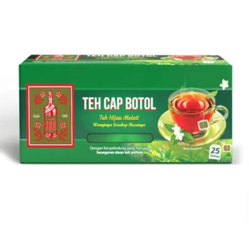 

promo!! teh cap botol hijau 25`s