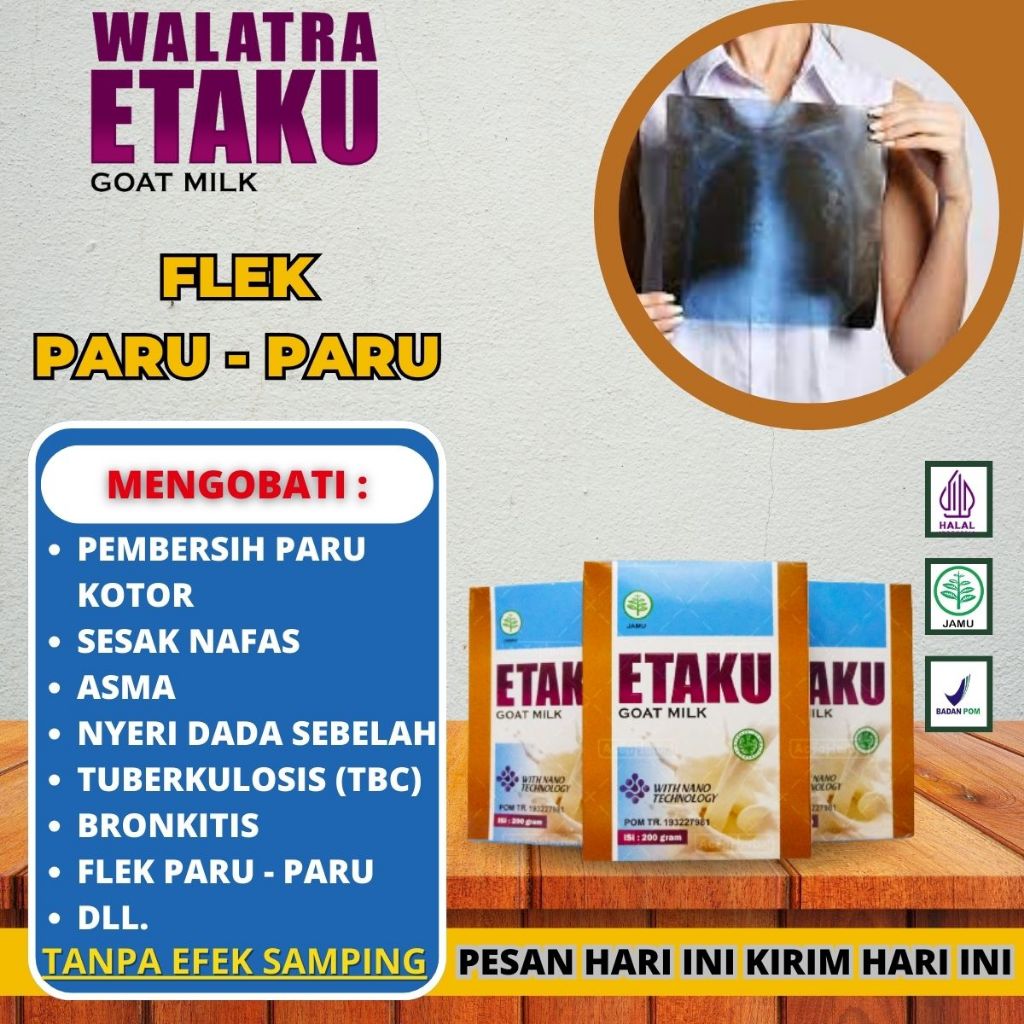 

Susu Kambing Etawa Untuk Membantu Atasi Flek Paru Tuberkulosis (TBC) Bronkitis Sesak Nafas Nyeri Dada Batuk Berdarah Pembersih Paru Kotor Perokok Dll.