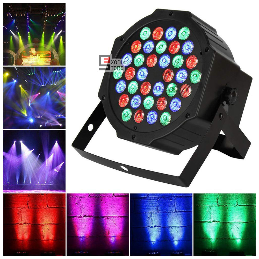Emico LED Flat Par Disco Light 18 Mata 36 Mata 54 Mata RGB RGBW Lampu Sorot Panggung Konser Disko La