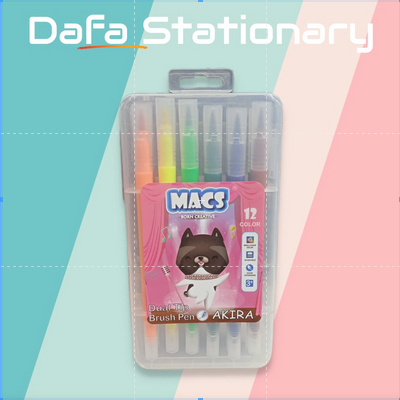 

DUAL TIP WARNA BRUSH PEN ISI 12 MACS