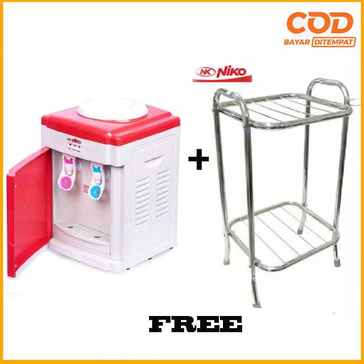 Niko NK8W / NK8WD Dispenser Air Minum / Dispenser Meja Hot and Normal DINPENSER FREE + RAK MURAH 1 S