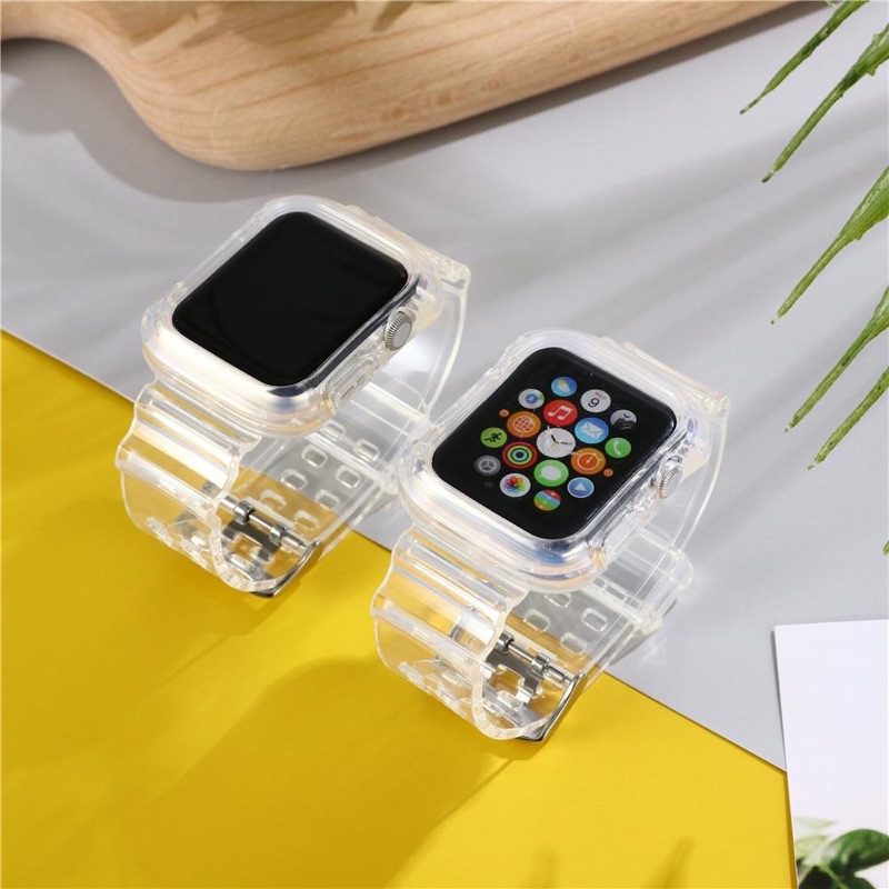 Strap iWatch Bening Transparan >40% Clear 7 6 5 IWO HW12 HW16 T500