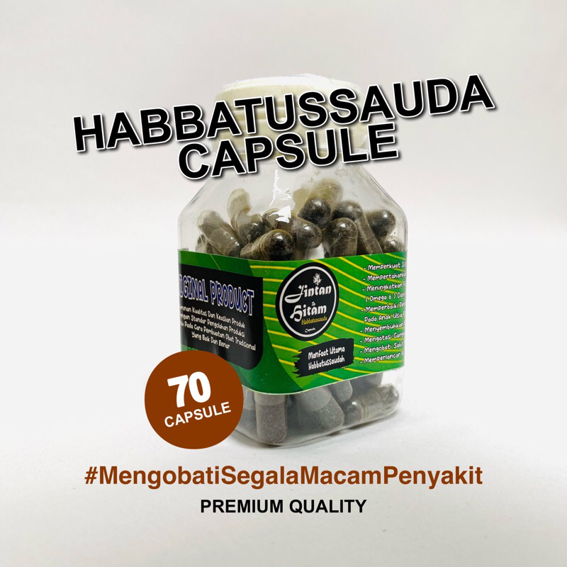 Habbatussauda Murni Premium 100% Asli Serbuk Kapsul Biji Habbatussauda