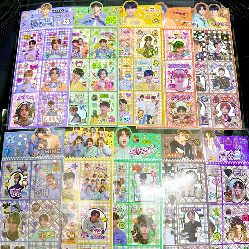 Sticker BTS BT21 Korea Superstar KPOP Suga Jimin Jin J Hope Blackpink Stiker