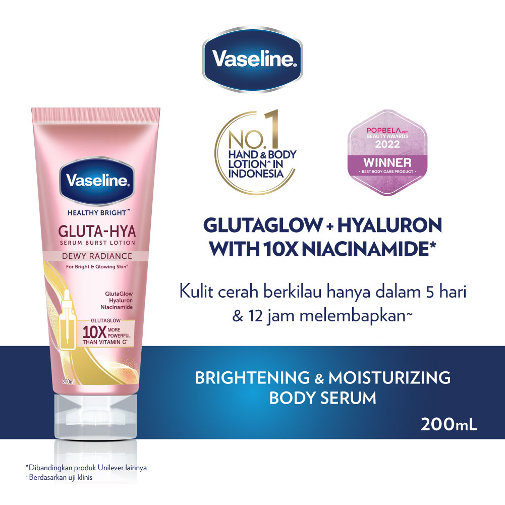 Vaseline Healthy Bright​ Gluta Hyaluron Niacinamide Serum Lotion Dewy Radiance
