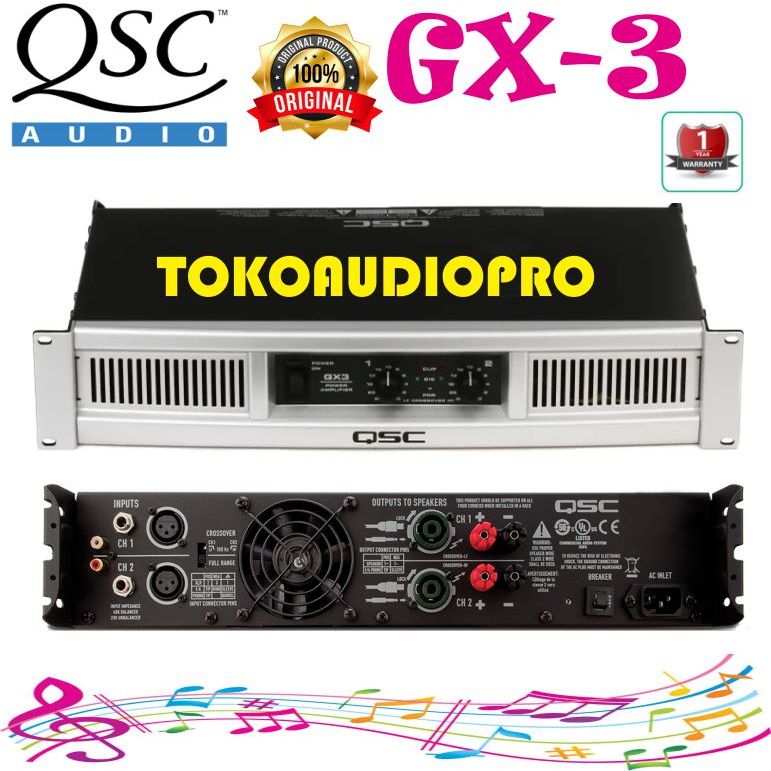 Power QSC GX3 425W 2-channel Power Amplifier qsc gx-3 Original