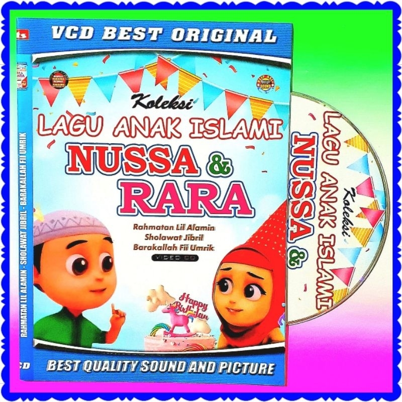 KASET VCD LAGU RELIGI ANAK ANAK SOUNTRACK NUSSA RARA-KASET DVD LAGU ANAK ISLAMI-DVD LAGU ANAK ISLAMI