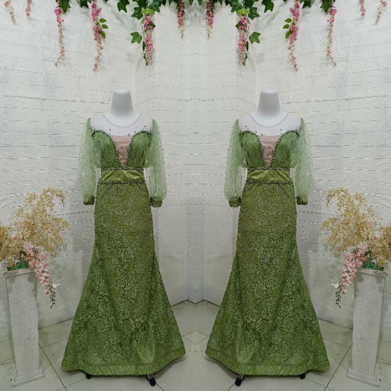 DUYUNG BAHAN BRUKAT LENGAN SWAROSVKI //DRESS PESTA