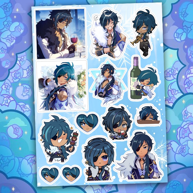 

KAEYA ALBERICH Cyro Genshin Impact Cavalry Captain Stickers Waterproof