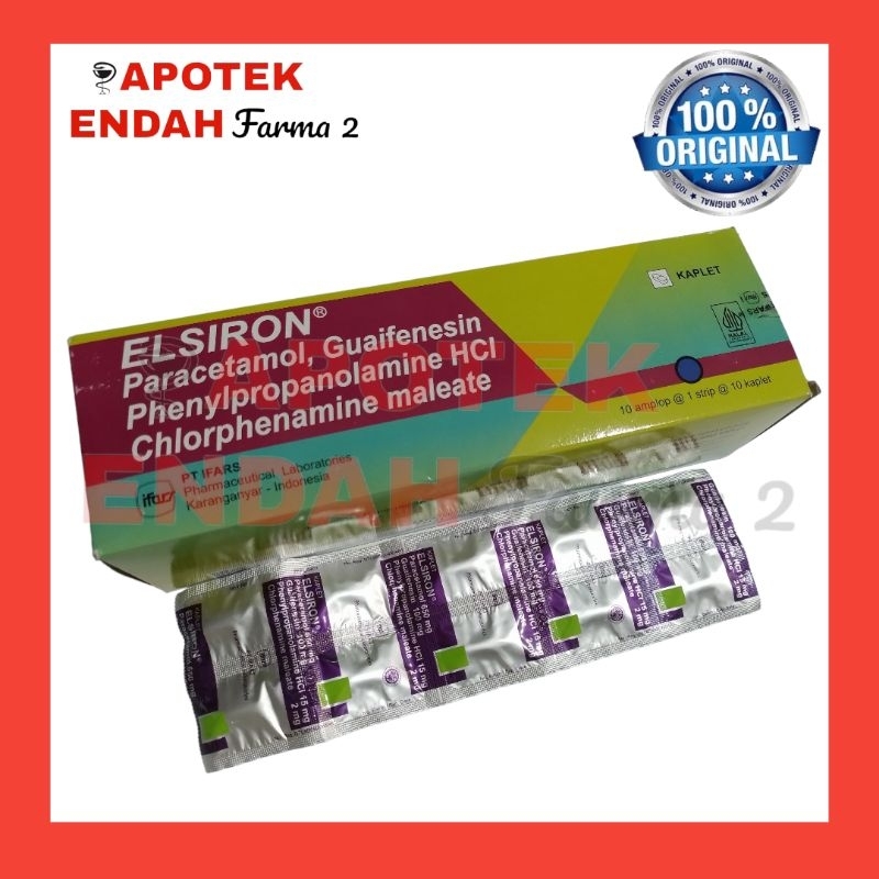 ELSIRON TABLET PERBOX obat batuk pilek