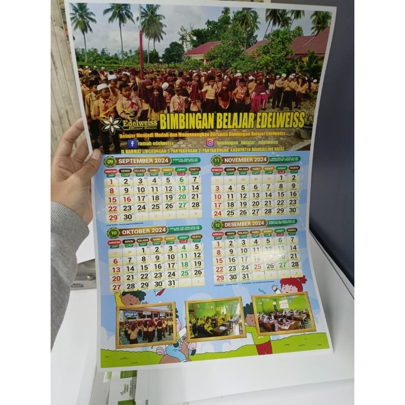 

preorder kalender 2025 custom gambar dan nama toko ukuran 32x48cm