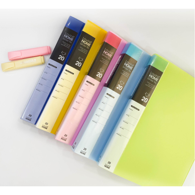 

Korea- O Ring Binder Dokumen Keeper /PP Clear Holder/ Display Book/ A4 20 Pocket