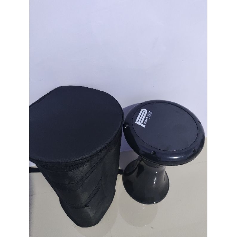 DARBUKA 8 INCH / HITAM GILAP + TAS