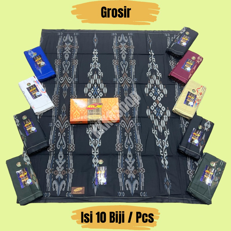 Grosir Isi 10 Pcs Sarung Atlas Idaman Kembang Harmoni Motif BHS Batik Akasia SIF Gardenia / SJI / Mi